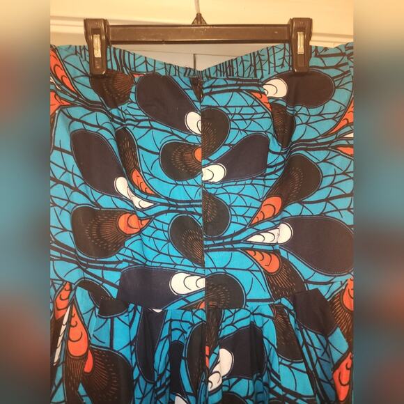 ANKARA Patterned Top Womens M High/low Strapless Sophisticated tribal Handmade - Picture 4 of 10